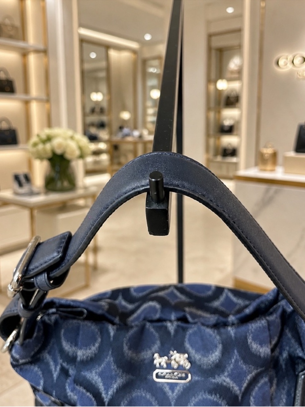Coach Madison Isabelle Shoulder Bag - Signature Blue Ikat - Picture 6 of 7